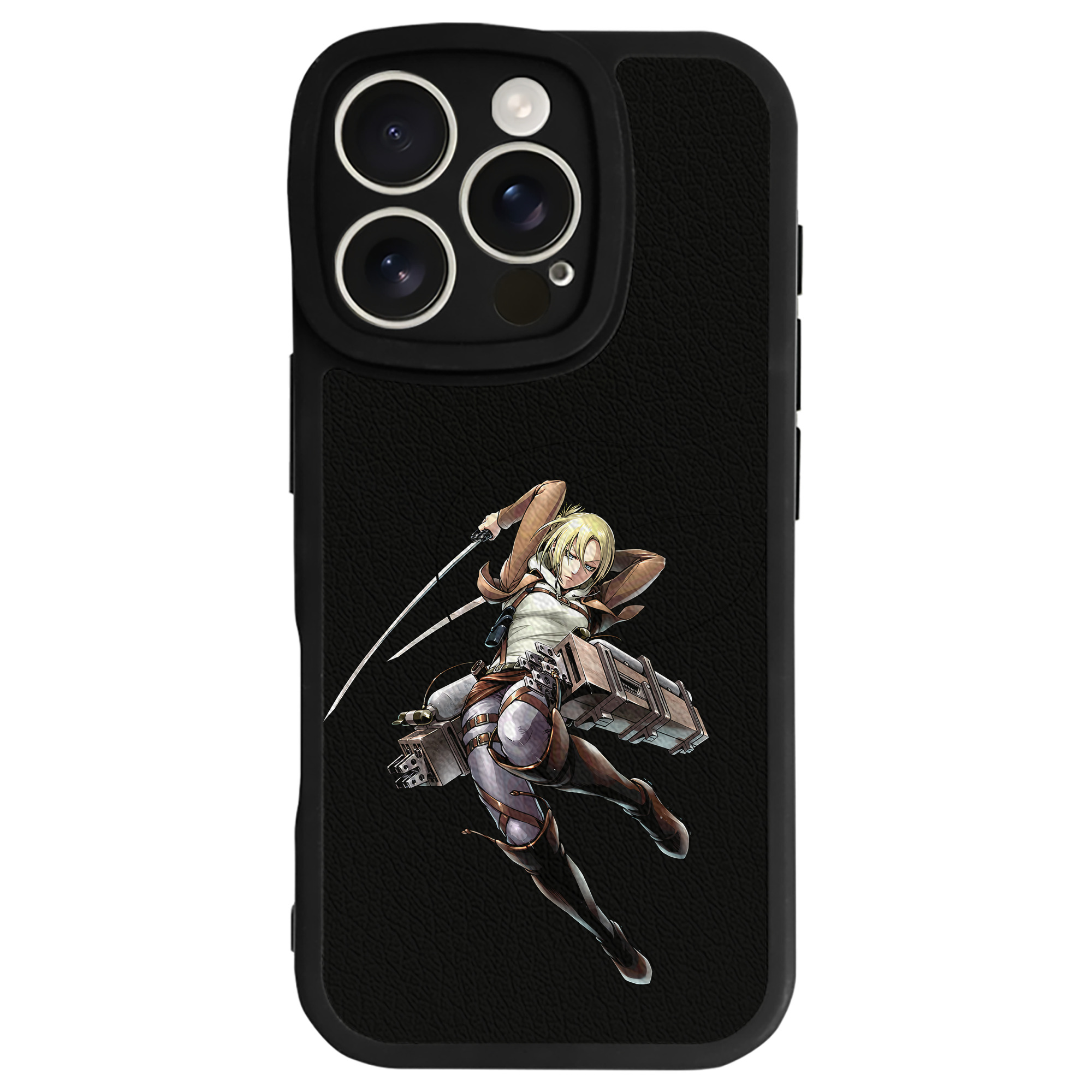 （画像用） 進撃の巨人 アニ・レオンハート Attack on Titan Annie Leonhart 【iPhone 16シリーズ対応】シリコンスマホケース（レザー調） 材質：シリコン